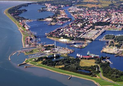 Luftbild Südstrand - Schleuseninsel